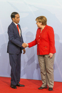 Begrüßung der G20-Gipfel Teilnehmer in Hamburg