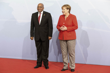 Begrüßung der G20-Gipfel Teilnehmer in Hamburg