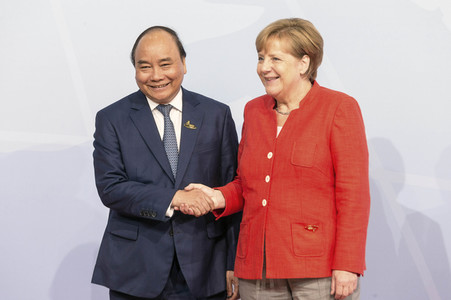 Begrüßung der G20-Gipfel Teilnehmer in Hamburg