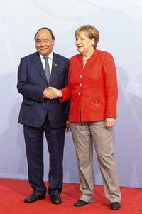 Begrüßung der G20-Gipfel Teilnehmer in Hamburg