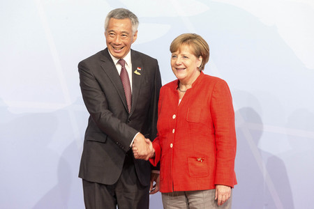 Begrüßung der G20-Gipfel Teilnehmer in Hamburg