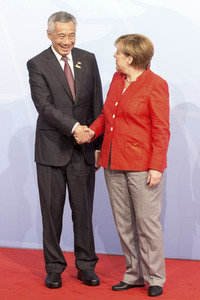 Begrüßung der G20-Gipfel Teilnehmer in Hamburg
