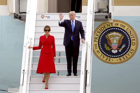 Ankunft von US-Präsident Trump in Paris