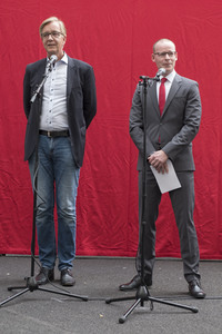 Vorstellung der Bundestagswahlplakte der Linken in Berlin