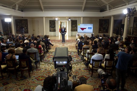 Pressekonferenz mit Mariano Rajoy in Madrid