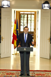 Pressekonferenz mit Mariano Rajoy in Madrid
