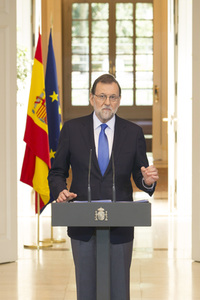 Pressekonferenz mit Mariano Rajoy in Madrid