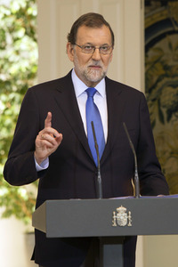 Pressekonferenz mit Mariano Rajoy in Madrid