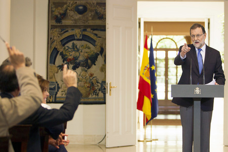 Pressekonferenz mit Mariano Rajoy in Madrid