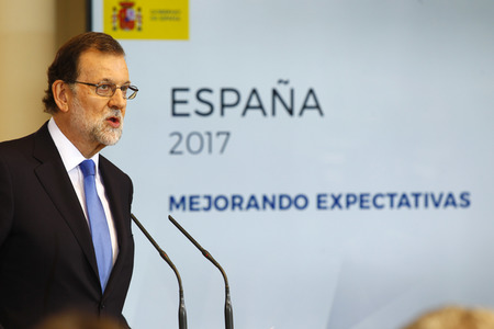 Pressekonferenz mit Mariano Rajoy in Madrid
