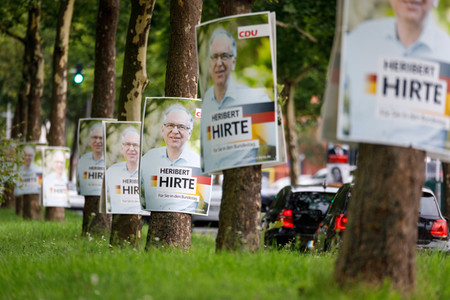 Bundestagswahlkampf-Plakate in Köln