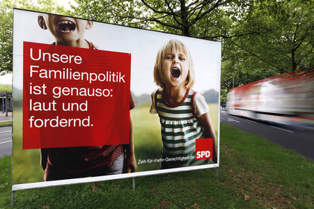 Bundestagswahlkampf-Plakate in Köln