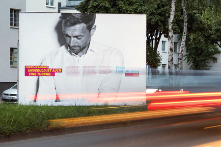 Bundestagswahlkampf-Plakate in Köln