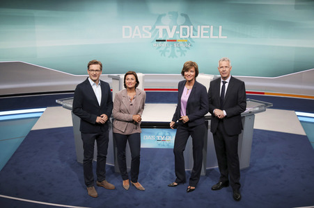 Fototermin 'Das TV-Duell: Merkel - Schulz' in Berlin