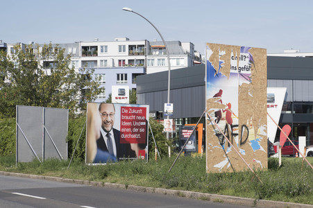 Bundestagswahlkampf-Plakate in Berlin