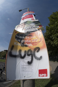 Bundestagswahlkampf-Plakate in Berlin