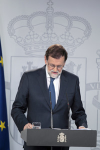 Pressekonferenz mit Mariano Rajoy in Madrid