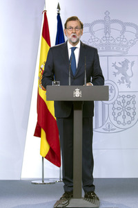 Pressekonferenz mit Mariano Rajoy in Madrid