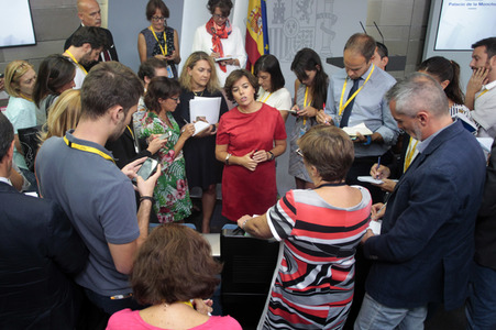 Pressekonferenz mit Mariano Rajoy in Madrid