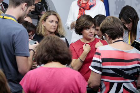 Pressekonferenz mit Mariano Rajoy in Madrid