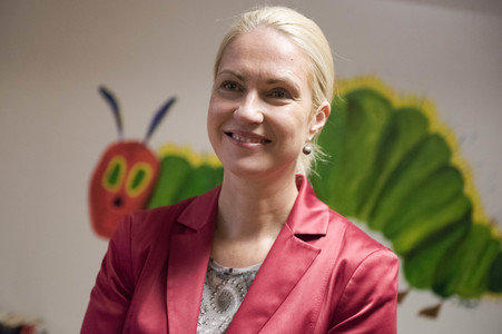 Wahlkampfaktion von Manuela Schwesig in Berlin