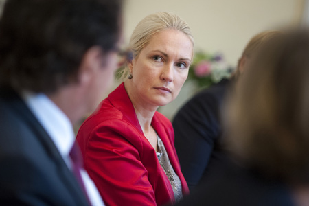 Wahlkampfaktion von Manuela Schwesig in Berlin