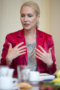 Wahlkampfaktion von Manuela Schwesig in Berlin