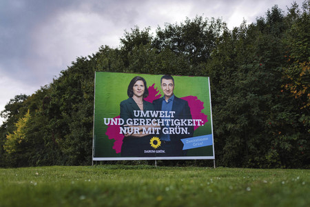 Bundestagswahlkampf-Plakate in Köln