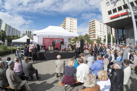 Wahlkampfveranstaltung mit Sahra Wagenknecht in Berlin