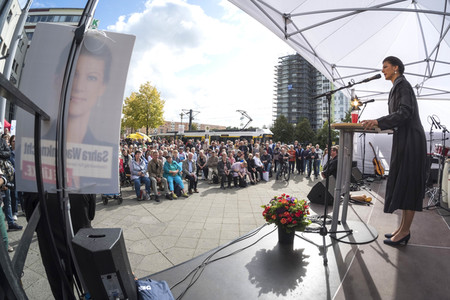 Wahlkampfveranstaltung mit Sahra Wagenknecht in Berlin