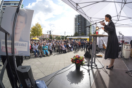 Wahlkampfveranstaltung mit Sahra Wagenknecht in Berlin