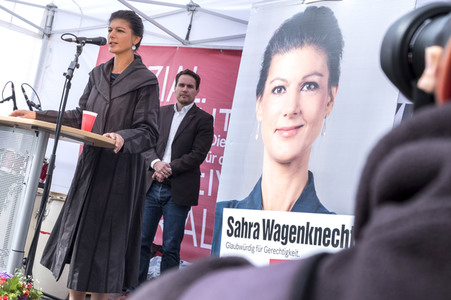 Wahlkampfveranstaltung mit Sahra Wagenknecht in Berlin