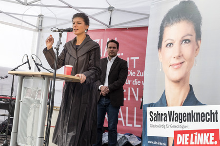 Wahlkampfveranstaltung mit Sahra Wagenknecht in Berlin