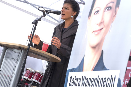 Wahlkampfveranstaltung mit Sahra Wagenknecht in Berlin