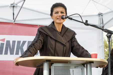 Wahlkampfveranstaltung mit Sahra Wagenknecht in Berlin