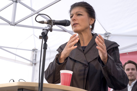 Wahlkampfveranstaltung mit Sahra Wagenknecht in Berlin