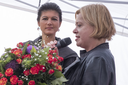 Wahlkampfveranstaltung mit Sahra Wagenknecht in Berlin