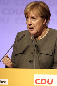 Wahlkampfveranstaltung mit Angela Merkel in Hamburg
