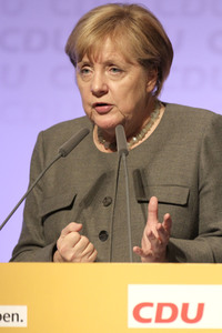 Wahlkampfveranstaltung mit Angela Merkel in Hamburg