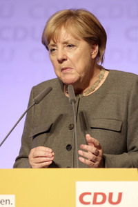 Wahlkampfveranstaltung mit Angela Merkel in Hamburg
