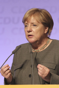 Wahlkampfveranstaltung mit Angela Merkel in Hamburg