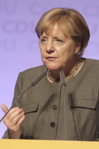 Wahlkampfveranstaltung mit Angela Merkel in Hamburg