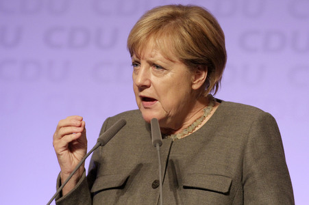 Wahlkampfveranstaltung mit Angela Merkel in Hamburg