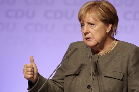 Wahlkampfveranstaltung mit Angela Merkel in Hamburg