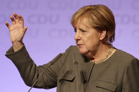 Wahlkampfveranstaltung mit Angela Merkel in Hamburg