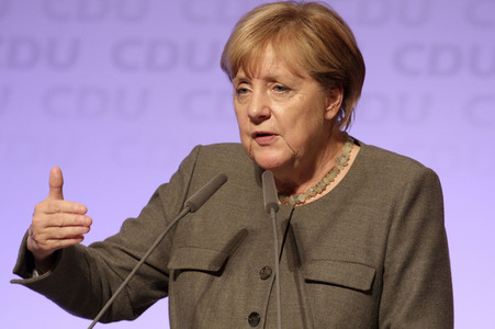 Wahlkampfveranstaltung mit Angela Merkel in Hamburg
