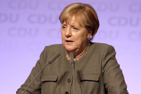 Wahlkampfveranstaltung mit Angela Merkel in Hamburg