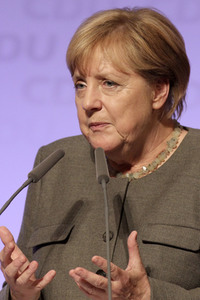 Wahlkampfveranstaltung mit Angela Merkel in Hamburg
