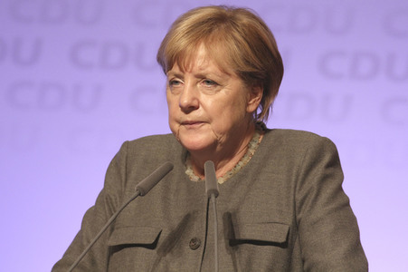 Wahlkampfveranstaltung mit Angela Merkel in Hamburg