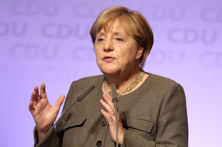 Wahlkampfveranstaltung mit Angela Merkel in Hamburg